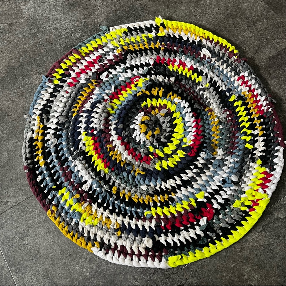 Handmade Multicoloured "Rag" Rug - Picture 3 of 5